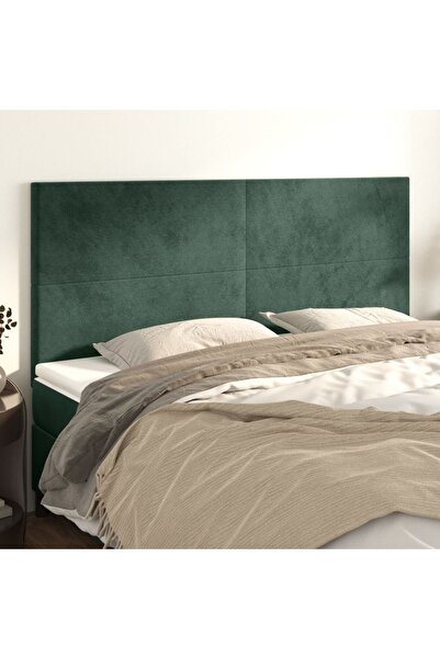 Concept Tăblii de pat, 4 buc, verde închis, 100x5x78/88 cm, catifea