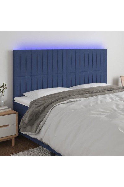 Concept Κεφαλάρι LED, μπλε, 180x5x118/128 cm, ύφασμα