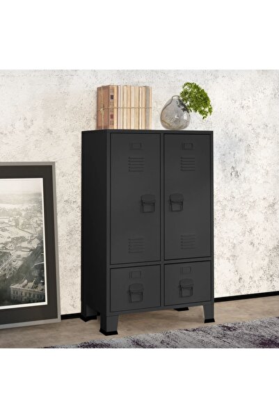 Concept Industrial wardrobe, anthracite, 67x35x107 cm, steel