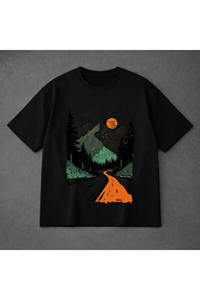 VODEXA Μπλουζάκι Unisex Oversize DAGLAR με στάμπα, 100% βαμβακερό, άνετη εφαρ...