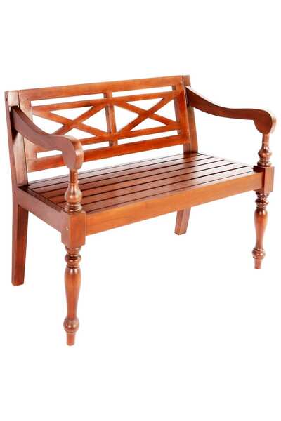 Concept Bancă Batavia, maro închis, 98 cm, lemn masiv mahon