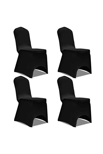 Concept Husă de scaun elastică, 4 buc., negru