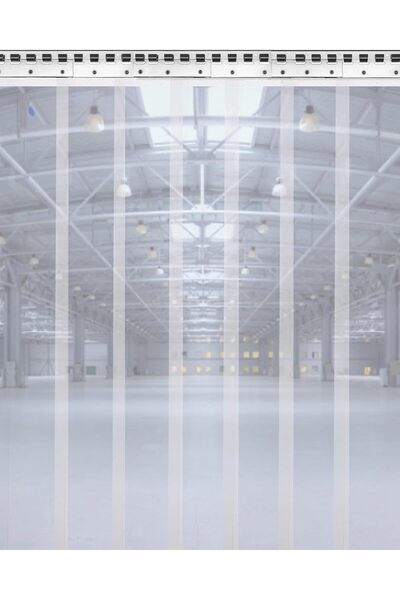 OEM Kurtyna paskowa PCV przezroczysta 1x2 m 6 pasków do magazynu sklepu chłodni