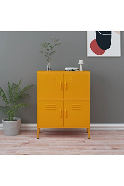 Concept Ντουλάπι αποθήκευσης, μουσταρδί κίτρινο, 80x35x101,5 cm, ατσάλι