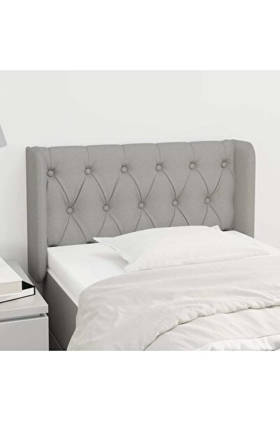 Concept Ανοιχτό γκρι κεφαλάρι με φτερά 83x16x78/88 cm ύφασμα