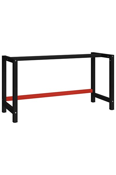 Concept Cadru metalic banc de lucru, 150x57x79 cm, negru și roșu