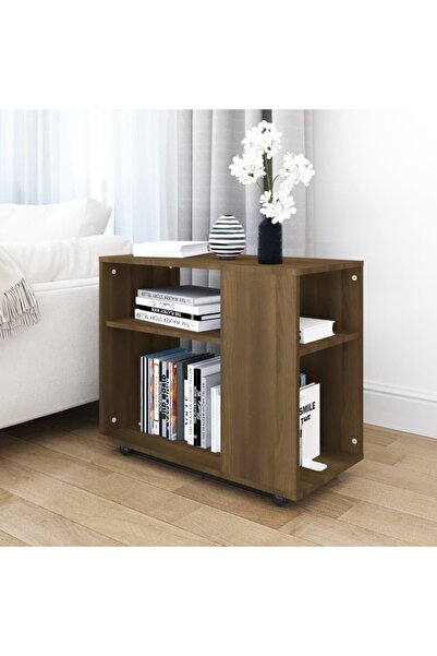 Concept Βοηθητικό τραπεζάκι, καφέ δρυς, 70x35x55 cm, επεξεργασμένο ξύλο