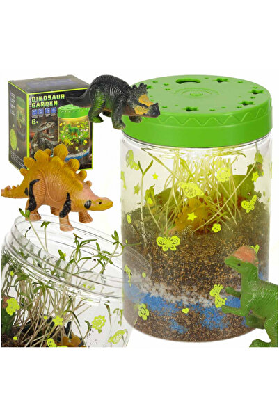 Ikonka Set creativ pentru copii Ikonka, ferma Dinozaurilor, mini-terariu cu i...