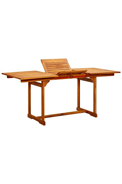 Concept Τραπέζι κήπου, (120-170)x80x75 εκ., μασίφ ξύλο ακακίας