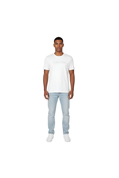 trender Decolteu O pentru bărbați tricou Agaın Alb