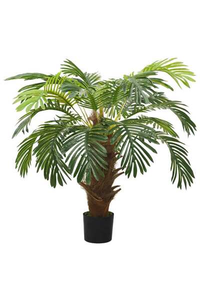 Concept Plantă artificială palmier cycas cu ghiveci, verde, 90 cm
