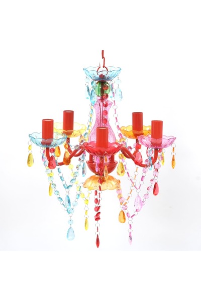 Concept Artificial Crystal Chandelier for 5 Bulbs Multicolor