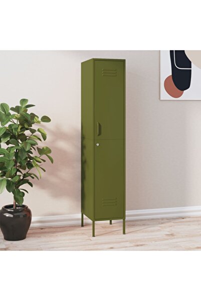 Concept Ντουλάπι με συρτάρια, λαδί, ατσάλι 35x46x180 cm