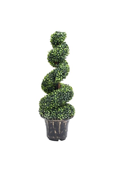 Concept Τεχνητό φυτό πύξου με γλάστρα, πράσινο, 100cm, σπιράλ