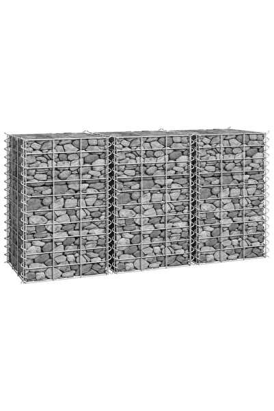 Concept Straturi înălțate gabion, 3 buc., 30x30x50 cm, fier