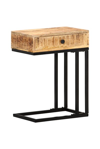 Concept Βοηθητικό τραπεζάκι σε σχήμα U, 45 x 30 x 61 cm, από μασίφ ξύλο μάνγκο