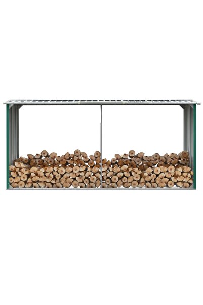 Concept Șopron depozitare lemne, verde, 330x92x153 cm, oțel galvanizat