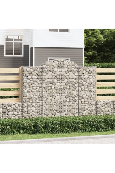 Concept Coș gabion arcuit, 13 buc, 200x50x160/180 cm, fier galvanizat