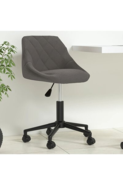 Concept Scaun de birou pivotant, gri închis, catifea