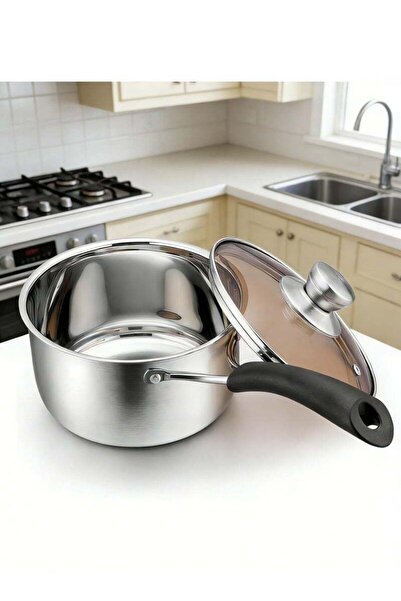 Arabest Saucepan with Lid, Sauce Cooking Pot Milk Pan Stainless Steel,with Lo...