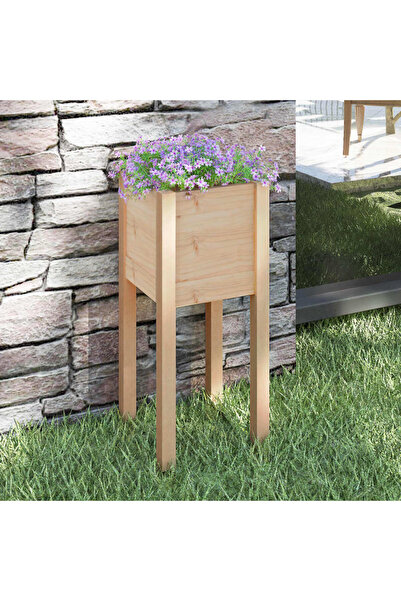 Concept Γλάστρα κήπου, 31x31x70 cm, από μασίφ ξύλο πεύκου