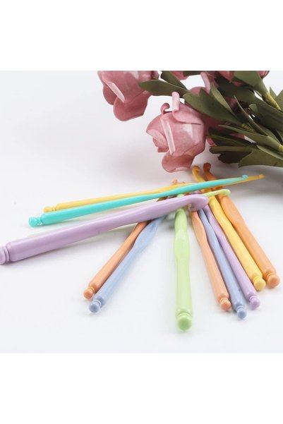 DUCK HOBY 11 Pieces - Plastic Knitting Crochet Set - (2)-(2.5)-(3)-(3.5)-(4)-(4.5)-(5)-(6)-(8)-(10) Number