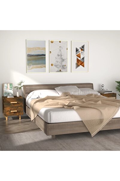 Concept Noptiere, 2 buc., stejar afumat, 40x35x47,5 cm