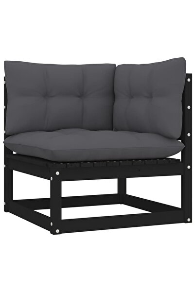 Concept Canapea colțar de grădină cu perne antracit, lemn masiv de pin