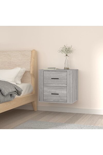 Concept Επιτοίχιο κομοδίνο, γκρι sonoma, 50x36x47 εκ.