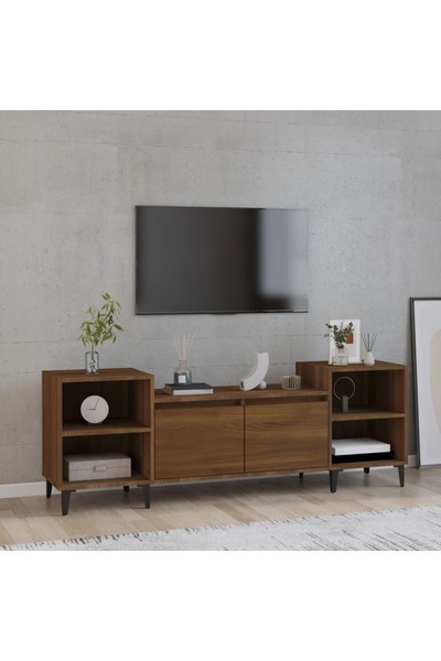 Concept Comodă TV, stejar maro, 160x35x55 cm, lemn prelucrat