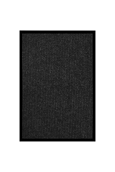 Concept Πατάκι πόρτας, ανθρακί με Ριγέ, 80x120 εκ.