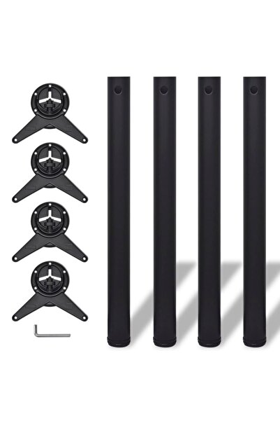 Concept 242139 4 πόδια τραπεζιού ρυθμιζόμενου ύψους, μαύρα 710 mm