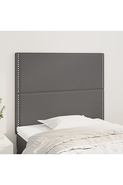 Concept Tăblii de pat, 2 buc, gri, 100x5x78/88 cm, piele ecologică