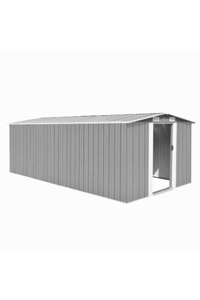 Concept Αποθήκη κήπου, 257 x 489 x 181 cm, μεταλλική, γκρι