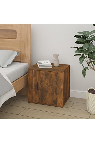 Concept Κομοδίνο, καπνιστή δρυς, 50x39x47 εκ.