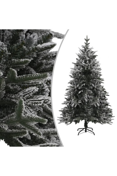 Concept Brad de Crăciun artificial cu zăpadă, verde, 210 cm, PVC & PE