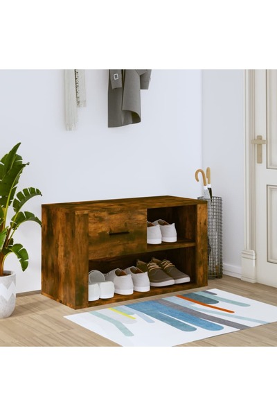 Concept Pantofar, stejar fumuriu, 80x35x45 cm, lemn prelucrat