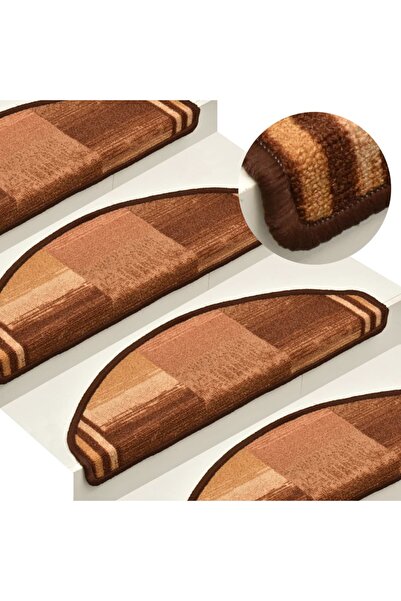 Concept Covorașe pentru scări autoadezive, 5 buc., maro, 65x25 cm