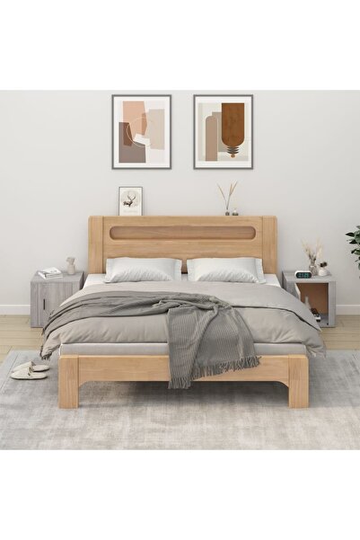 Concept Noptiere, 2 buc., gri sonoma, 50x39x47 cm