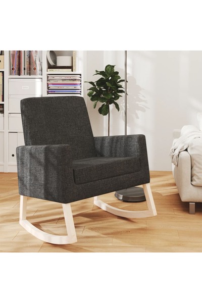 Concept Κουνιστή πολυθρόνα, μαύρη, υφασμάτινη