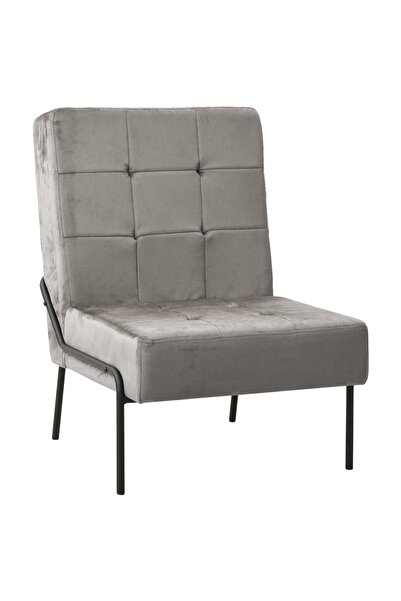 Concept Πολυθρόνα, 65x79x87 cm, ανοιχτό γκρι, Βελούδο