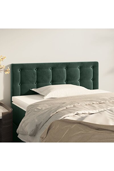 Concept Tăblie de pat, verde închis, 100x5x78/88 cm, catifea