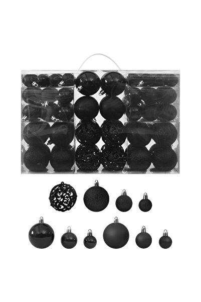 Concept Set globuri de Crăciun, 100 piese, negru
