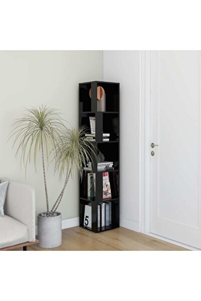 Concept Dulap de colț, negru, 33x33x164,5 cm, PAL