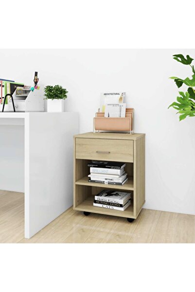 Concept Ντουλάπα με ρόδες, δρυς sonoma, 46x36x59 cm, μοριοσανίδα