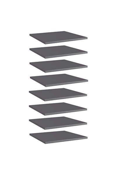 Concept Plăci bibliotecă, 8 buc., gri extralucios, 40 x 40 x 1,5 cm PAL