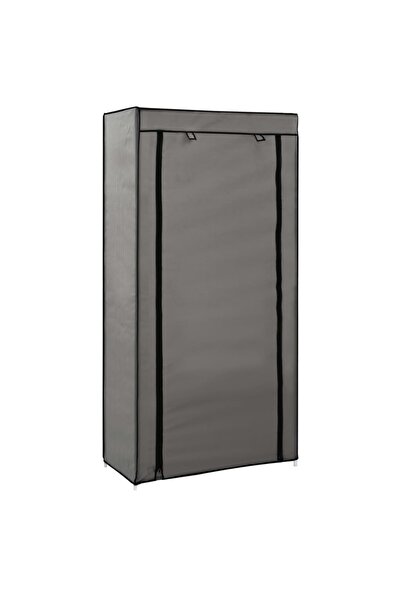 Concept Pantofar cu husă, gri, 58x28x106 cm, material textil