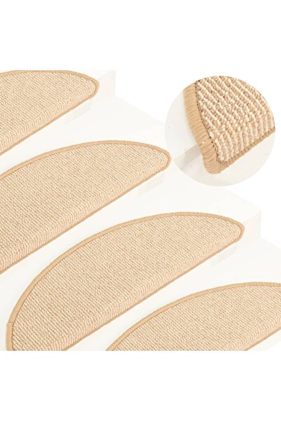 Concept Πατάκια σκαλοπατιών, 15 τεμ., κρεμ, 56x17x3 cm