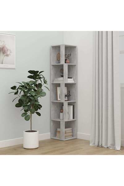 Concept Dulap de colț, gri beton, 33x33x164,5 cm, PAL