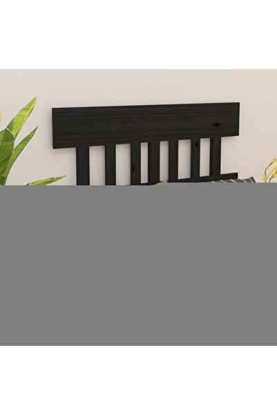 Concept Κομοδίνο, μαύρο, 123,5x3x81 cm, μασίφ ξύλο πεύκου